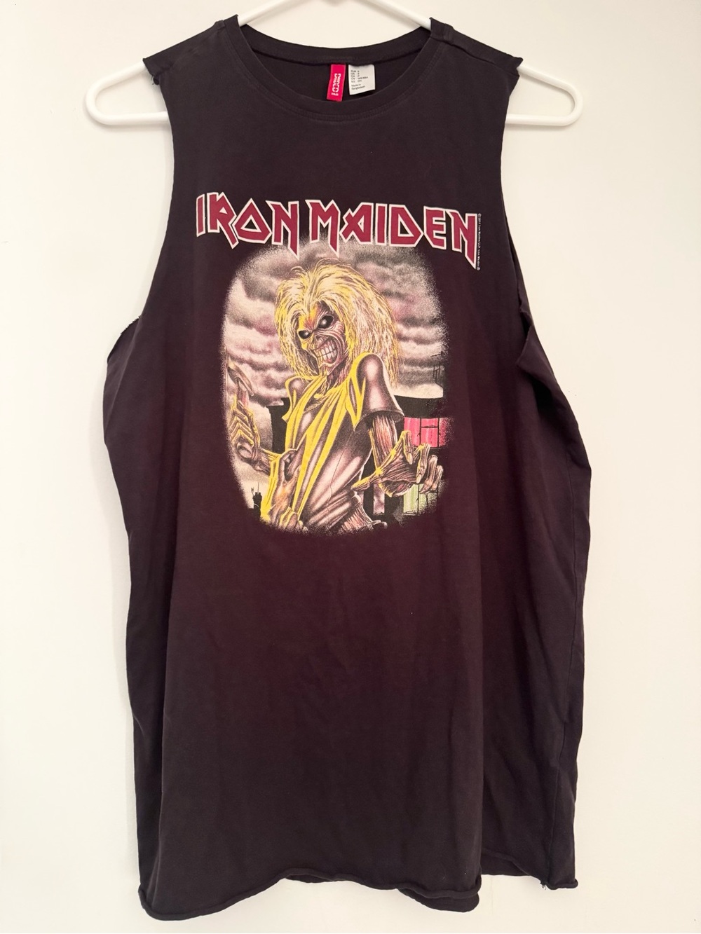 Divided H&M Iron Maiden Sleeveless Graphic Shirt